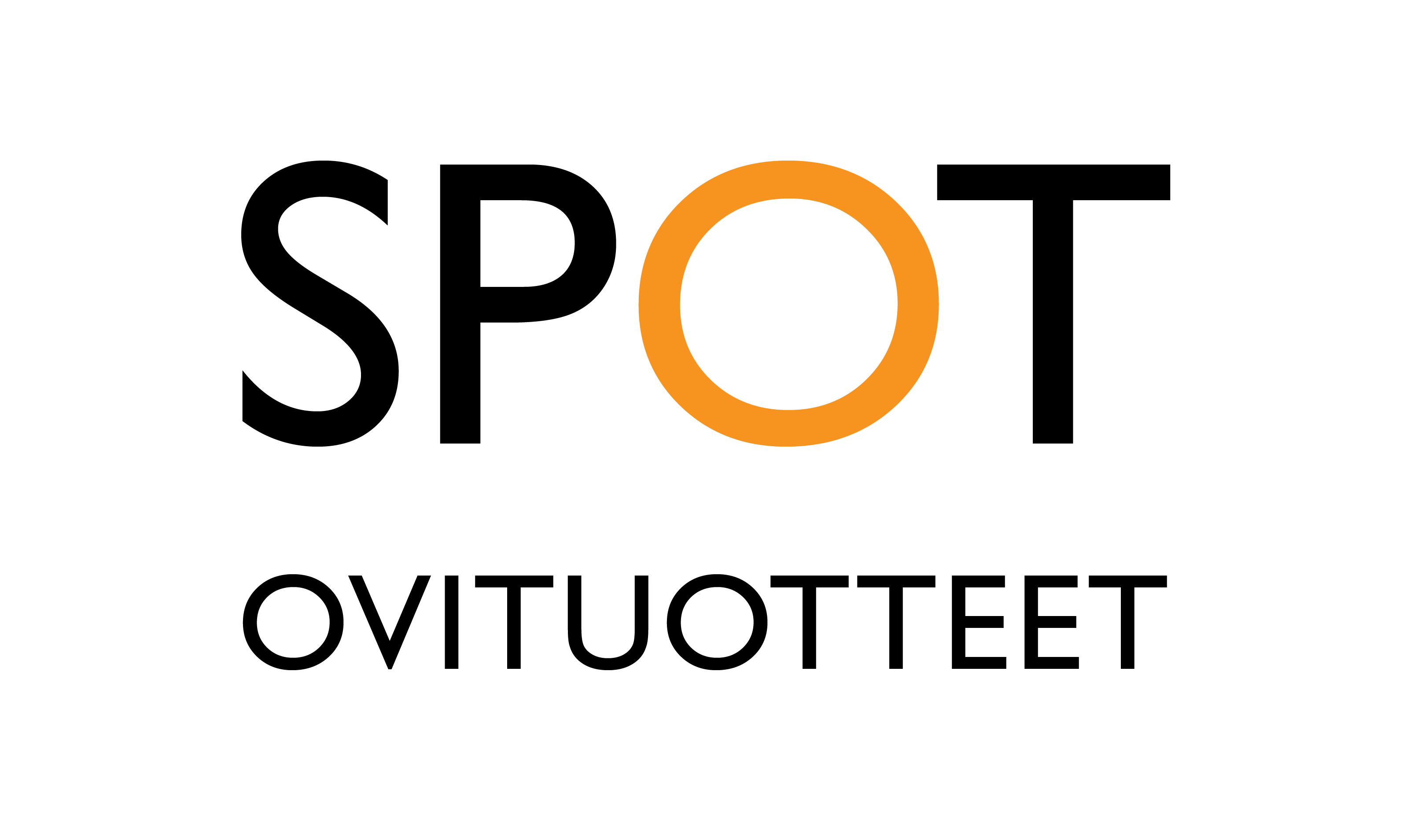 SPOT Ovituotteet Musta Teksti Läpinäkyvä Ei Kehystä